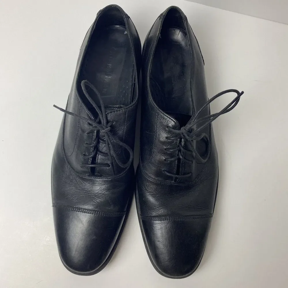 Cole Haan Men's 10.5 Air Adams Cap Toe black Leather Oxford Business dress Shoes